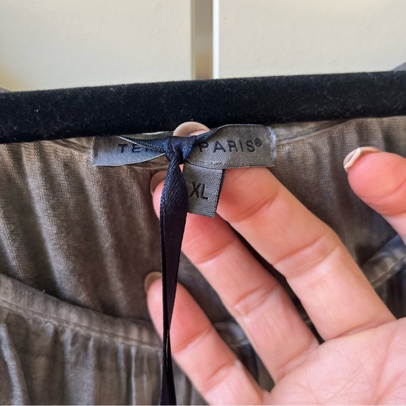 NWT Tempo Paris boho gray lace details tunic blouse size XL - Picture 11 of 11